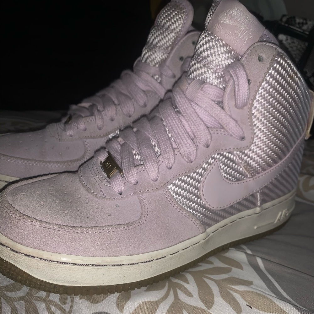 Purple suede Air Force ones